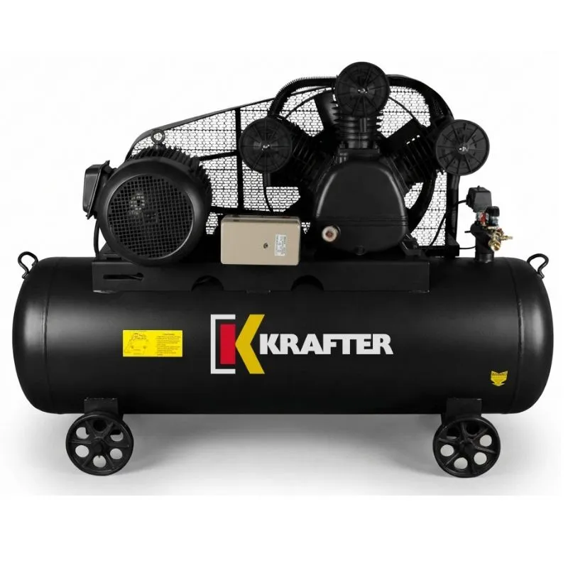 Compresor de Pistón 500L 15Hp 380V Correas Krafter W-1.6-500