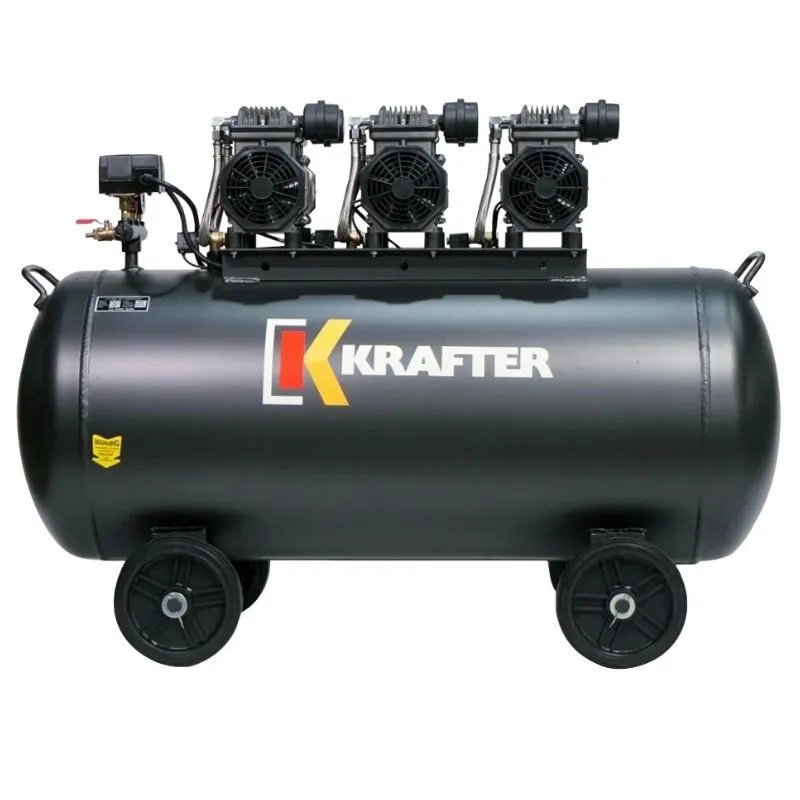 Compresor Libre de Aceite 200L 6HP 630L/min 220V Krafter MZB-200L