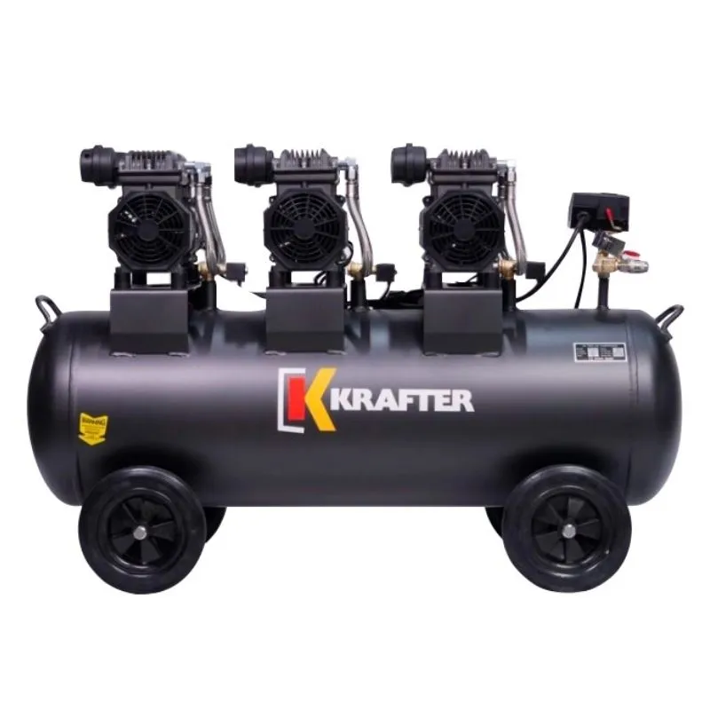 Compresor Libre de Aceite Krafter MZB-1100-H100 4.5Hp 100L